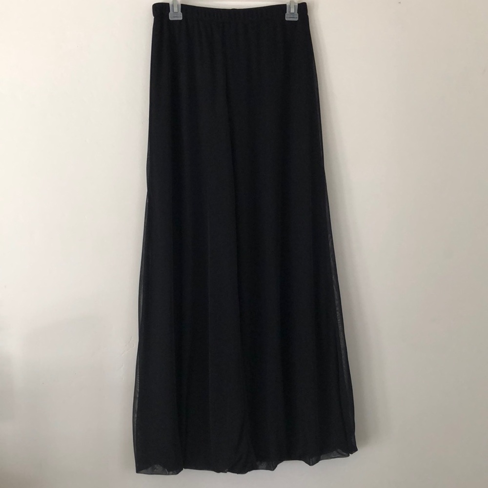 Black Flowy Wide Leg Pants